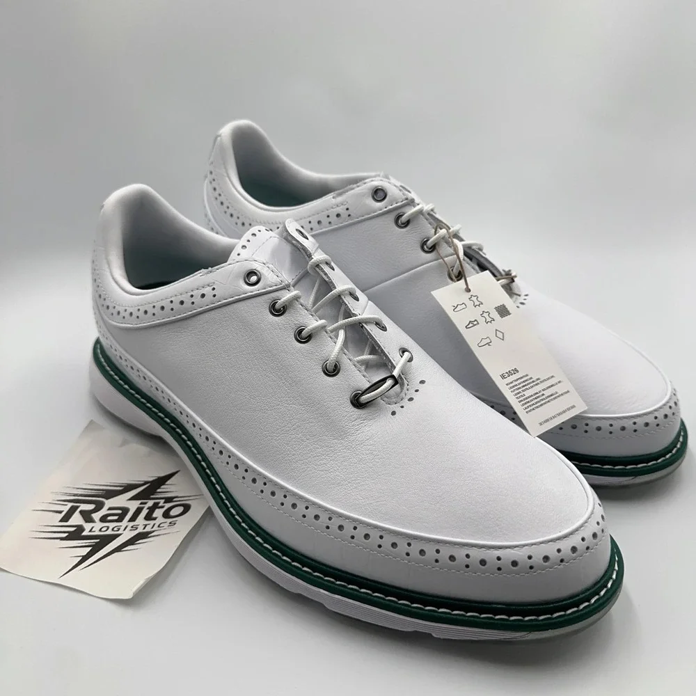 Unisex Size M10/W11 Adidas Golf Shoes MC80 Spikeless Cloud White Silver IE3526